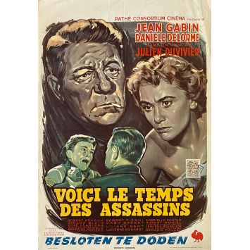 DEADLIER THAN THE MALE Belgian Movie Poster- 14x21 in. - 1956 - Julien Duvivier, Jean Gabin