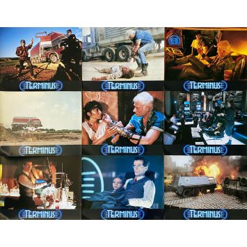 TERMINUS French Lobby Cards x9 - 10x12 in. - 1987 - Pierre-William Glenn, Johnny Hallyday