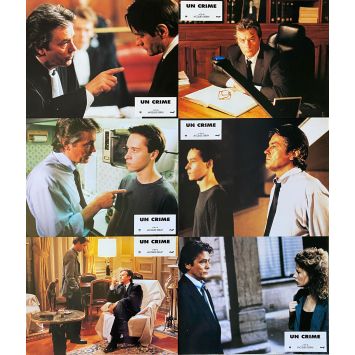 UN CRIME French Lobby Cards x6 - 10x12 in. - 1993 - Jacques Deray, Alain Delon