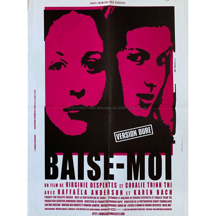BAISE MOI Affiche de film- 60x80 cm. - 2000 - Virginie Despentes, Karen Lancaume