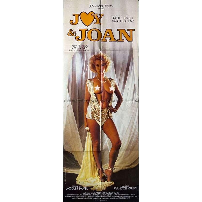 JOY AND JOAN French Movie Poster Lahaie style. - 23x63 in. - 1985 - Jacques Saurel, Brigitte Lahaie