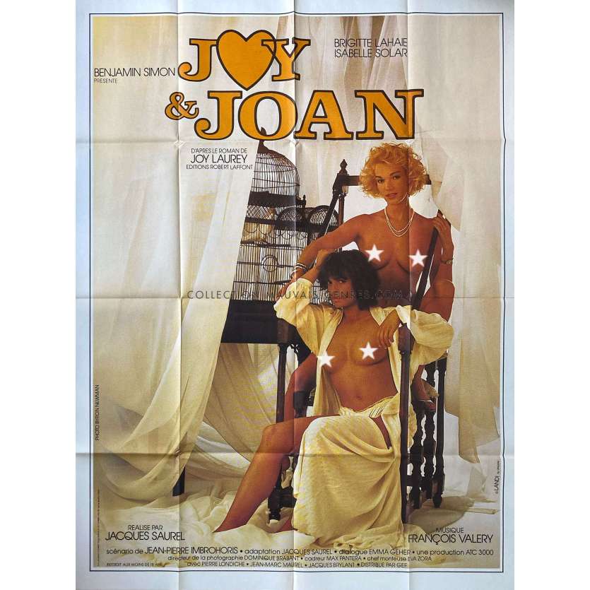 JOY AND JOAN French Movie Poster- 47x63 in. - 1985 - Jacques Saurel, Brigitte Lahaie