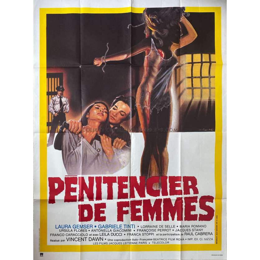 PENITENCIER DE FEMMES Affiche de film- 120x160 cm. - 1982 - Bruno Mattei, Laura Gemser