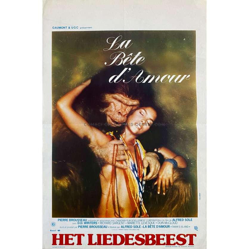 LA BETE D'AMOUR Affiche de film- 35x55 cm. - 1980 - Alfred Sole, Vanity