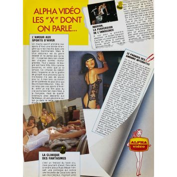 ALPHA VIDEO Dossier de presse 6p - 21x30 cm. - 1985 - Gérard Kikoine, Brigitte Lahaie