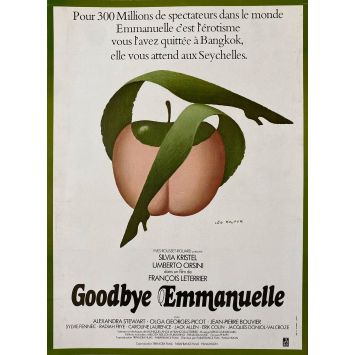 GOODBYE EMMANUELLE Autocollant- 26x36 cm. - 1977 - FranCois Leterrier, Sylvia Kristel