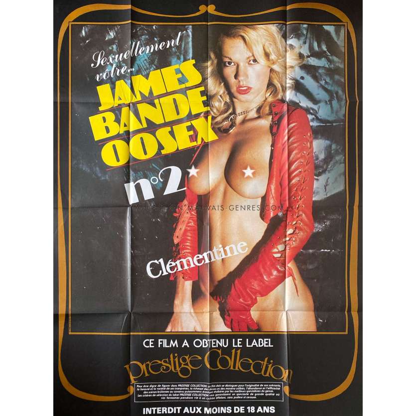 JAMES BANDE 00 SEX 2 French Movie Poster- 47x63 in. - 1982 - Michel Caputo, Brigitte Lahaie