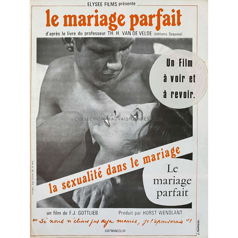 LE MARIAGE PARFAIT Synopsis 4p - 24x30 cm. - 1968 - Franz Josef Gottlieb, Frank Nossack