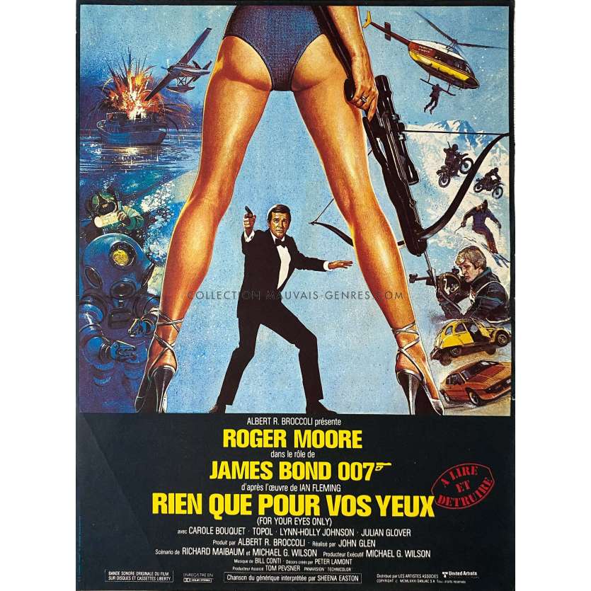 RIEN QUE POUR VOS YEUX Affiche de film- 40x54 cm. - 1981 - John Glen, Roger Moore