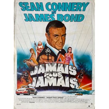 JAMAIS PLUS JAMAIS Affiche de film- 40x54 cm. - 1983 - James Bond, Sean Connery