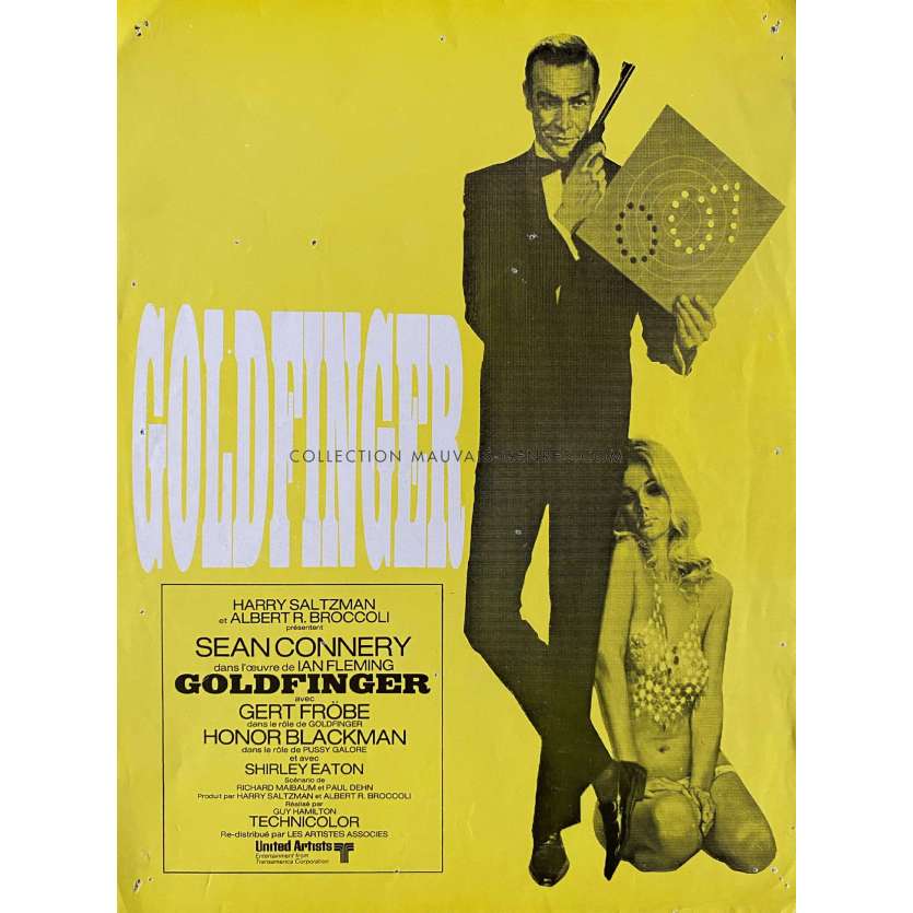 GOLDFINGER French Herald/Trade Ad 2p - 9x12 in. - 1964/R1970 - Guy Hamilton, Sean Connery