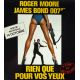 RIEN QUE POUR VOS YEUX Autocollant- 15x15 cm. - 1981 - John Glen, Roger Moore
