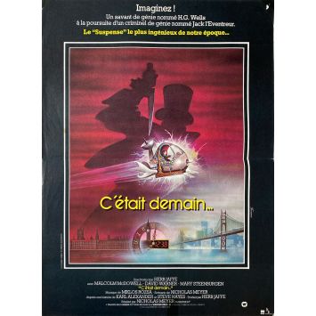 TIME AFTER TIME French Movie Poster- 15x21 in. - 1979 - Nicholas Meyer, Malcolm McDowell