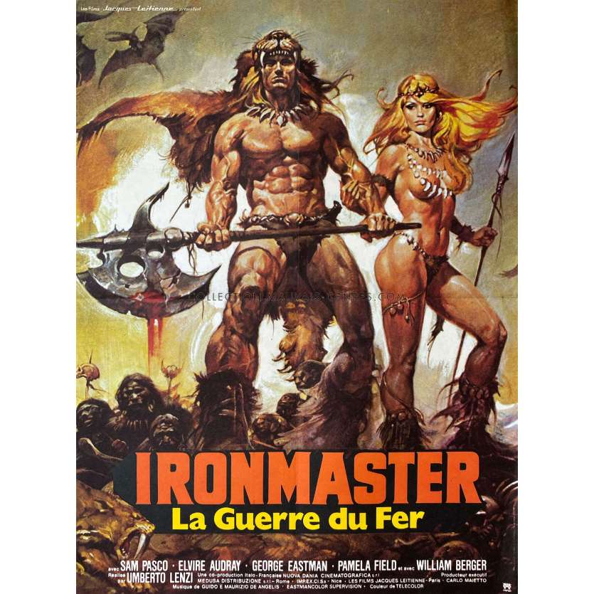 IRONMASTER French Movie Poster- 15x21 in. - 1983 - Umberto Lenzi, Sam Pasco
