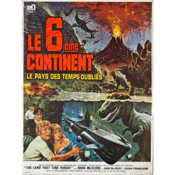 THE LAND THAT TIME FORGOT French Movie Poster- 15x21 in. - 1974 - Kevin Connor, Doug McClure