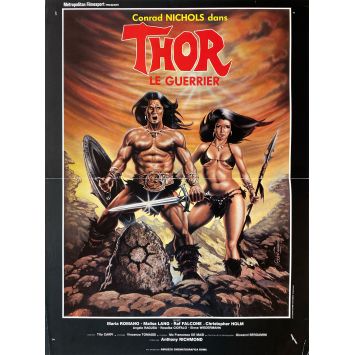 THOR LE GUERRIER Affiche de film- 40x54 cm. - 1983 - Tonino Ricci, Bruno Minitti