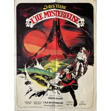 THE MYSTERIOUS ISLAND French Movie Poster- 23x32 in. - 1973 - Juan Antonio Bardem, Omar Sharif
