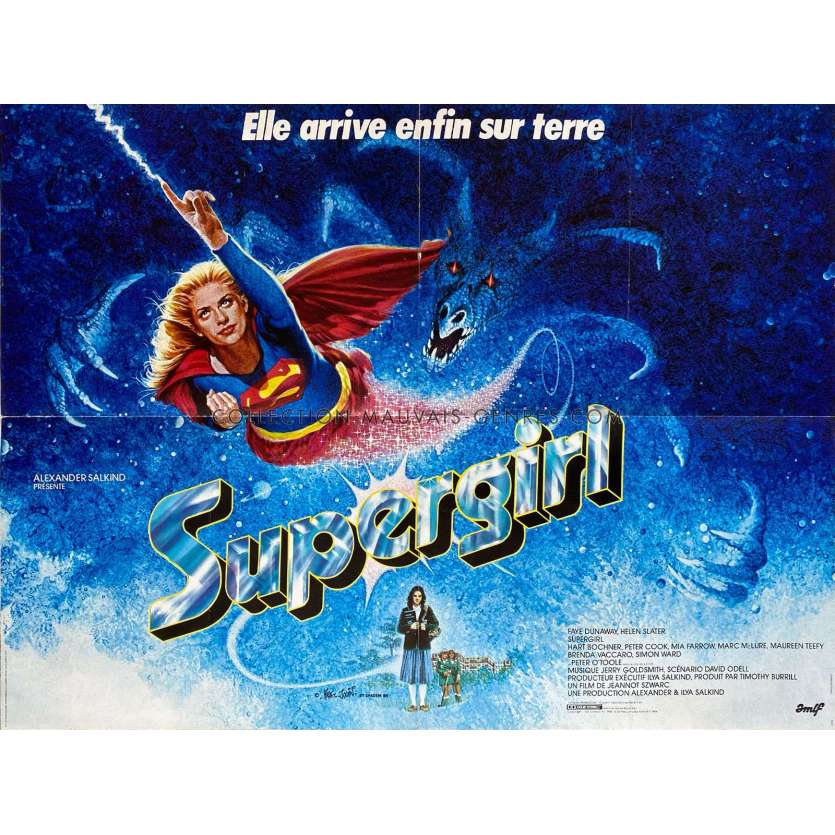 SUPERGIRL French Movie Poster- 23x32 in. - 1984 - Jeannot Szwarc, Helen Slater