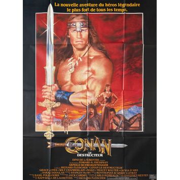 CONAN LE DESTRUCTEUR Affiche de film Cineposter. - 120x160 cm. - 1984 - Richard Fleisher, Arnold Schwarzenegger