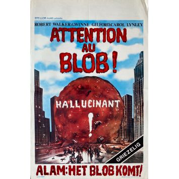 BEWARE THE BLOB Belgian Movie Poster- 14x21 in. - 1972 - Larry Hagman, Robert Walker Jr.