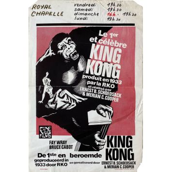 KING KONG Belgian Movie Poster- 14x21 in. - 1933/R1970 - Merian C. Cooper, Fay Wray