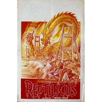 REPTILICUS Belgian Movie Poster- 14x21 in. - 1961 - Poul Bang, Bent Mejding