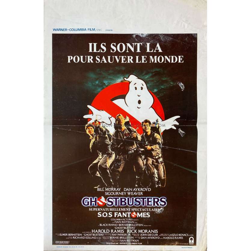 GHOSTBUSTERS Belgian Movie Poster- 14x21 in. - 1984 - Ivan Reitman, Bill Murray