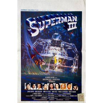 SUPERMAN 3 Affiche de film- 35x55 cm. - 1983 - Richard Lester, Christopher Reeves