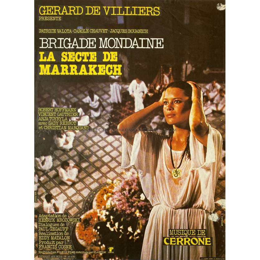 BRIGADE MONDAINE : LA SECTE DE MARRAKECH French Movie Poster- 15x21 in. - 1979 - Eddy Matalon, Patrice Valota