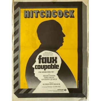 THE WRONG MAN French Movie Poster- 15x21 in. - 1956/R1980 - Alfred Hitchcock, Henry Fonda