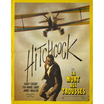 NORTH BY NORTHWEST French Movie Poster- 15x21 in. - 1959/R1970 - Alfred Hitchcock, Cary Grant