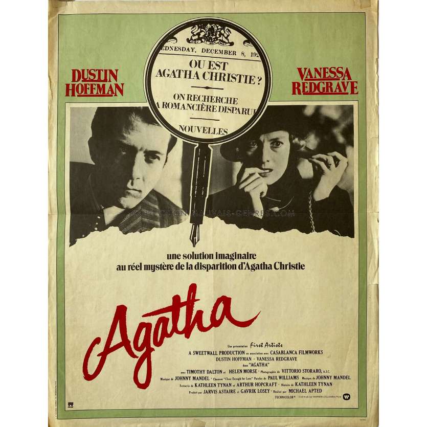AGATHA French Movie Poster- 15x21 in. - 1979 - Michael Apted, Dustin Hoffman
