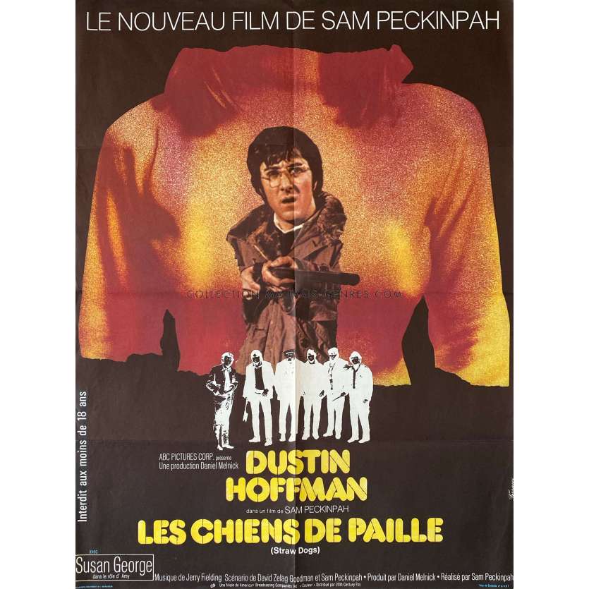 LES CHIENS DE PAILLE Affiche de film- 60x80 cm. - 1971 - Sam Peckinpah, Dustin Hoffman