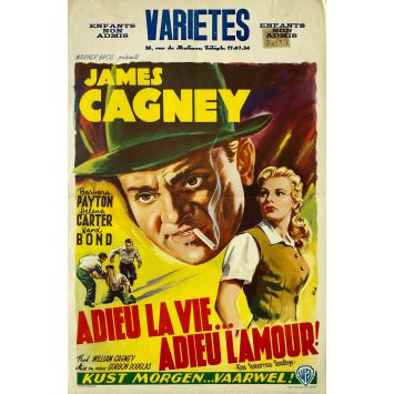 KISS TOMORROW GOODBYE Belgian Movie Poster- 14x21 in. - 1950 - Gordon Douglas, James Cagney
