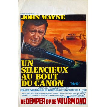 MCQ Belgian Movie Poster- 14x21 in. - 1974 - John Sturges, John Wayne
