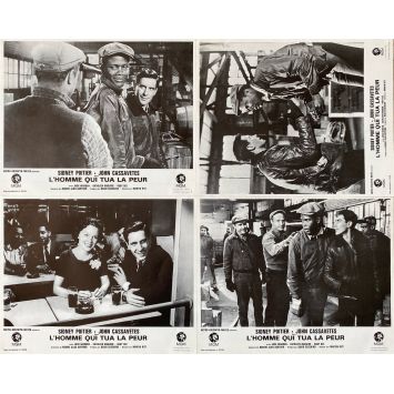 EDGE OF THE CITY French Lobby Cards x4 - 10x12 in. - 1957 - Martin Ritt, John Cassavetes