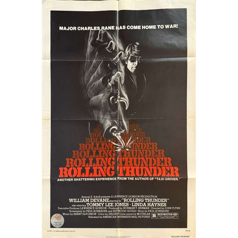 ROLLING THUNDER U.S Movie Poster- 27x41 in. - 1977 - John Flynn, William Devane