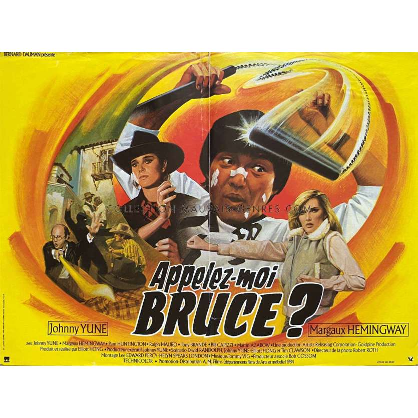 THEY CALL ME BRUCE French Movie Poster- 15x21 in. - 1982 - Elliott Hong, Johnny Yune