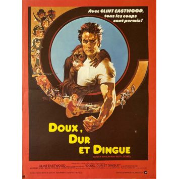 EVERY WHICH WAY BUT LOOSE French Movie Poster- 15x21 in. - 1978 - Clint Eastwood, Sondra Locke
