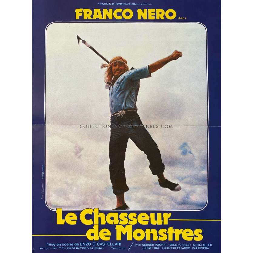 THE SHARK HUNTER French Movie Poster- 15x21 in. - 1979 - Enzo G. Castellari, Franco Nero