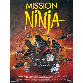 THE NINJA MISSION French Movie Poster- 15x21 in. - 1984 - Mats Helge Olsson, Krzysztof Kolberger