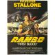 RAMBO Affiche de film 1ere sortie. - 40x54 cm. - 1982 - Ted Kotcheff, Sylvester Stallone