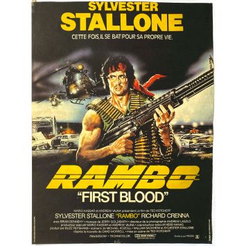RAMBO Affiche de film 1ere sortie. - 40x54 cm. - 1982 - Ted Kotcheff, Sylvester Stallone