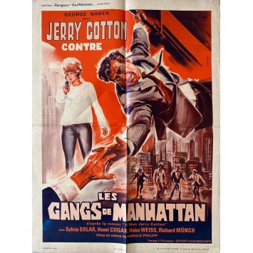 JERRY COTTON CONTRE LES GANGS DE MANHATTAN Affiche de film- 60x80 cm. - 1965 - Harald Philipp, George Nader JERRY COTTON CONTRE LES GANGS DE MANHATTAN Affiche de film- 60x80 cm. - 1965 - Harald Philipp, George Nader
