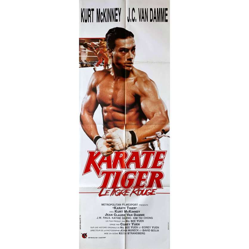 NO RETREAT, NO SURRENDER French Movie Poster- 23x63 in. - 1986 - Corey Yuen, Jean-Claude Van Damme