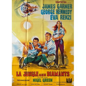 LA JUNGLE AUX DIAMANTS Affiche de film- 120x160 cm. - 1968 - Delmert Mann, James Garner