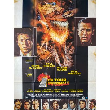 THE TOWERING INFERNO French Movie Poster- 47x63 in. - 1974 - John Guillermin, Steve McQueen