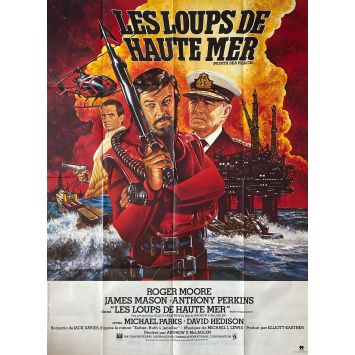 LES LOUPS DE HAUTE MER Affiche de film- 120x160 cm. - 1980 - Andrew V. McLaglen, Roger Moore