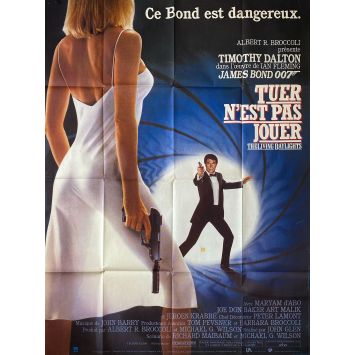 THE LIVING DAYLIGHTS French Movie Poster- 47x63 in. - 1987 - John Glen, Timothy Dalton