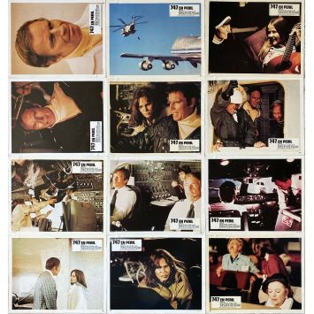 747 EN PERIL Photos de film x12 - 22x28 cm. - 1975 - Jack Smight, Charlton Heston